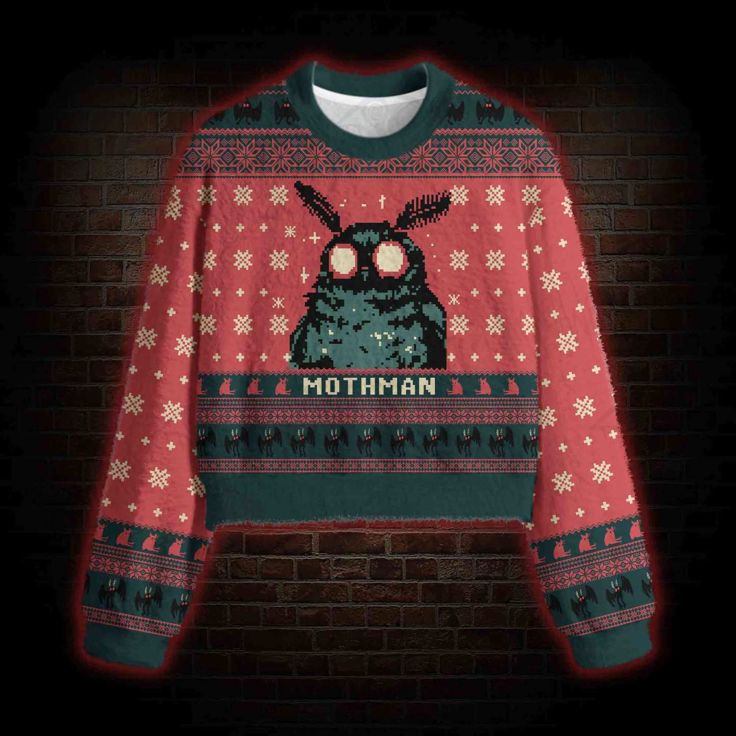 Mothman Women's Cropped Ugly Sweatshirt