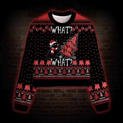 What? What? Women's Cropped Ugly Sweatshirt