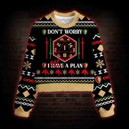 Don't Worry I Had a Plan Women's Cropped Ugly Sweatshirt