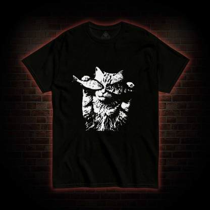 Fish Eye Cat T-shirt