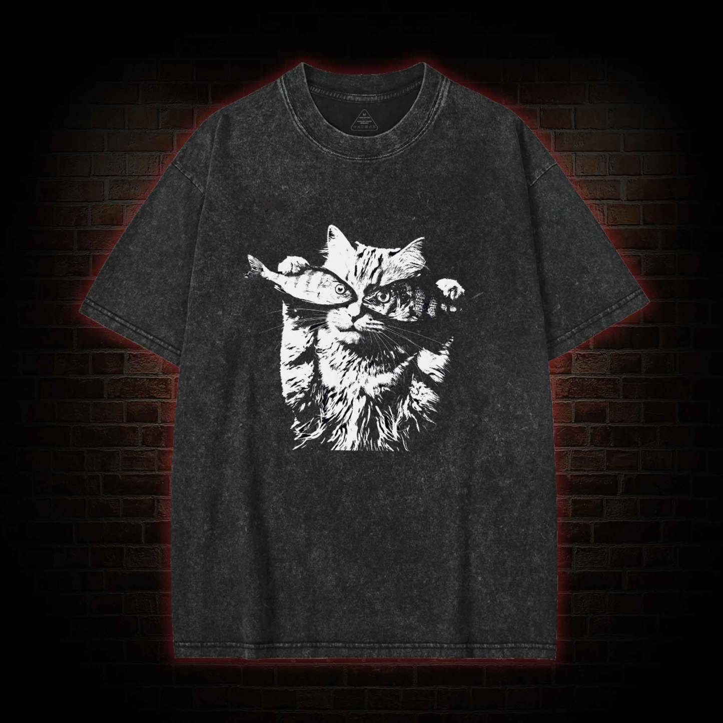 Fish Eye Cat Washed T-shirt