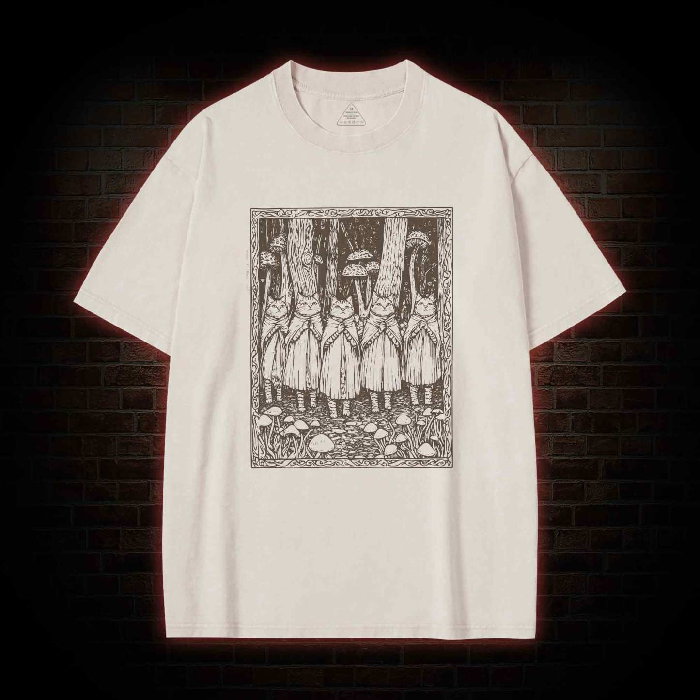 Coven of the Forest Cats Washed T-shirt