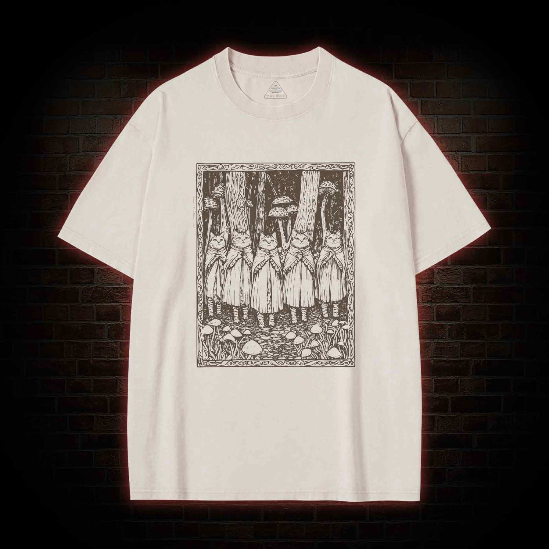 Coven of the Forest Cats Washed T-shirt