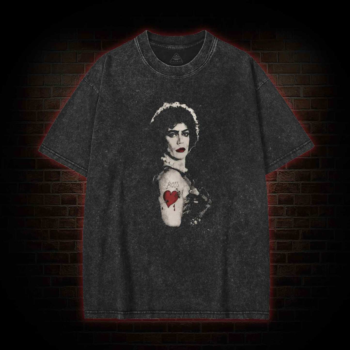 Vintage Boss Heart Tattoo Washed T-shirt