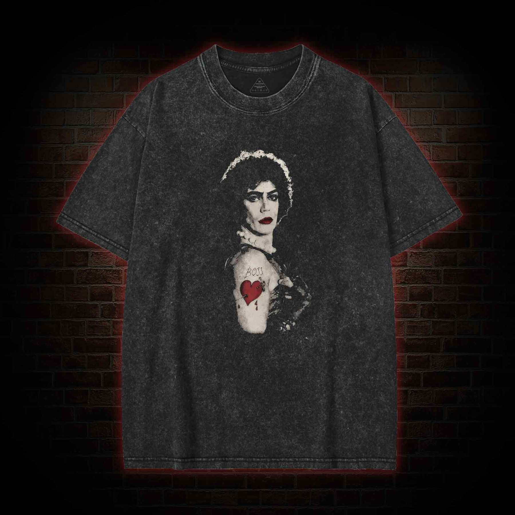 Vintage Boss Heart Tattoo Washed T-shirt