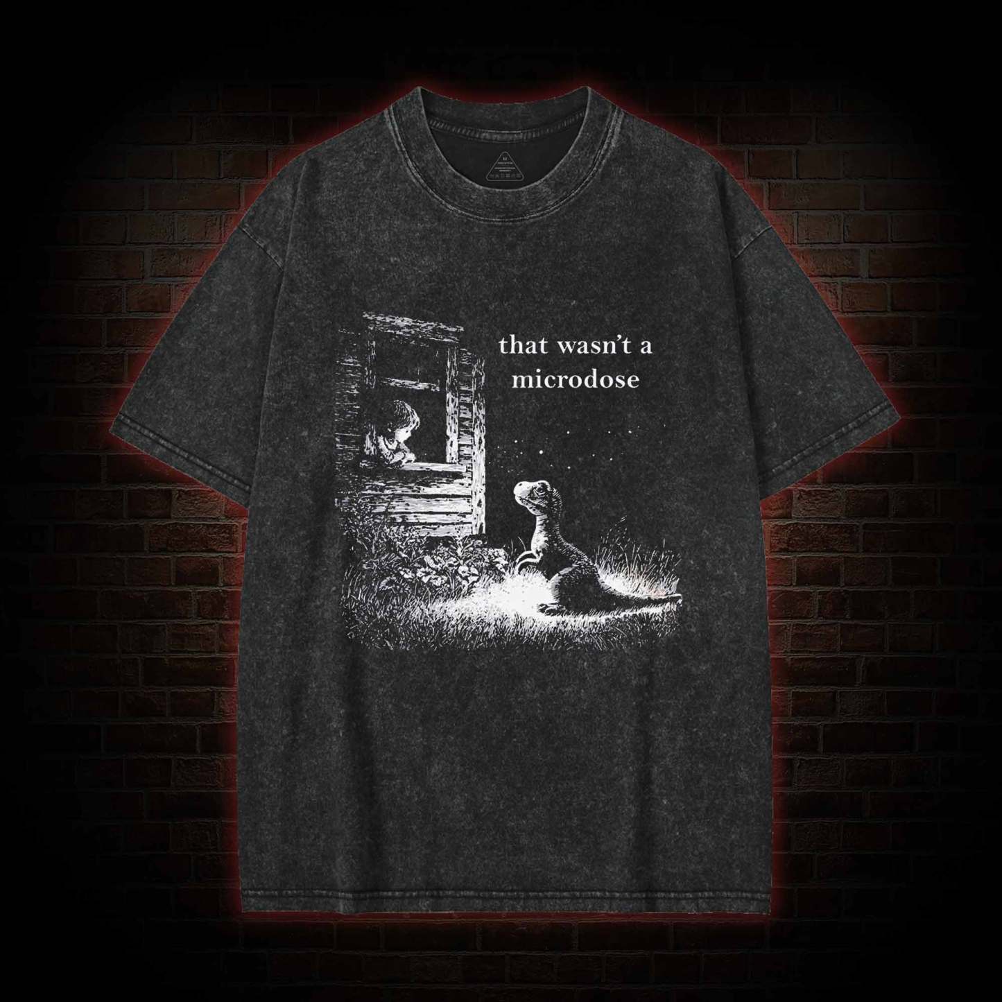 That Wasn't a Microdose Dinosaur Washed T-shirt