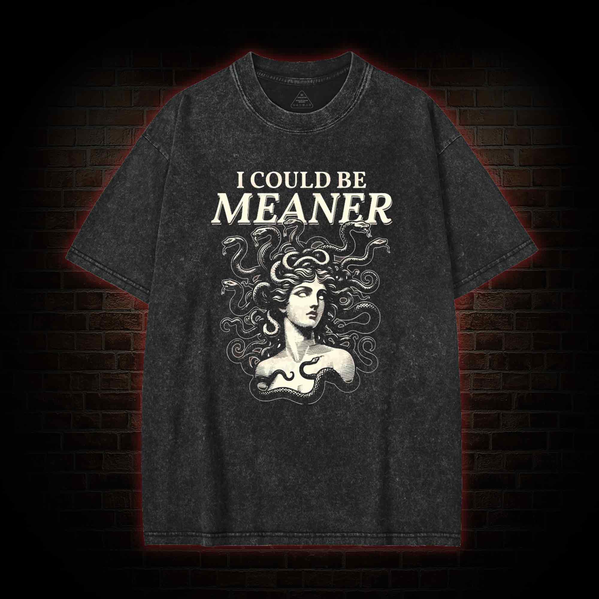 I Could be Meaner Washed T-shirt