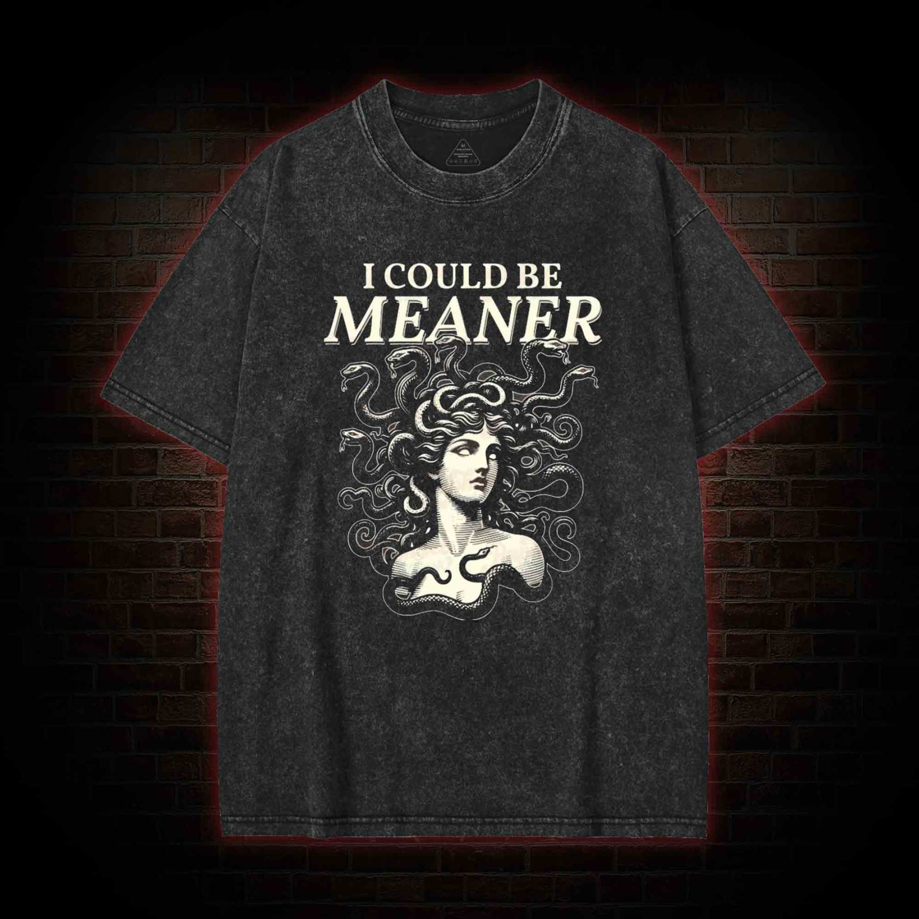 I Could be Meaner Washed T-shirt