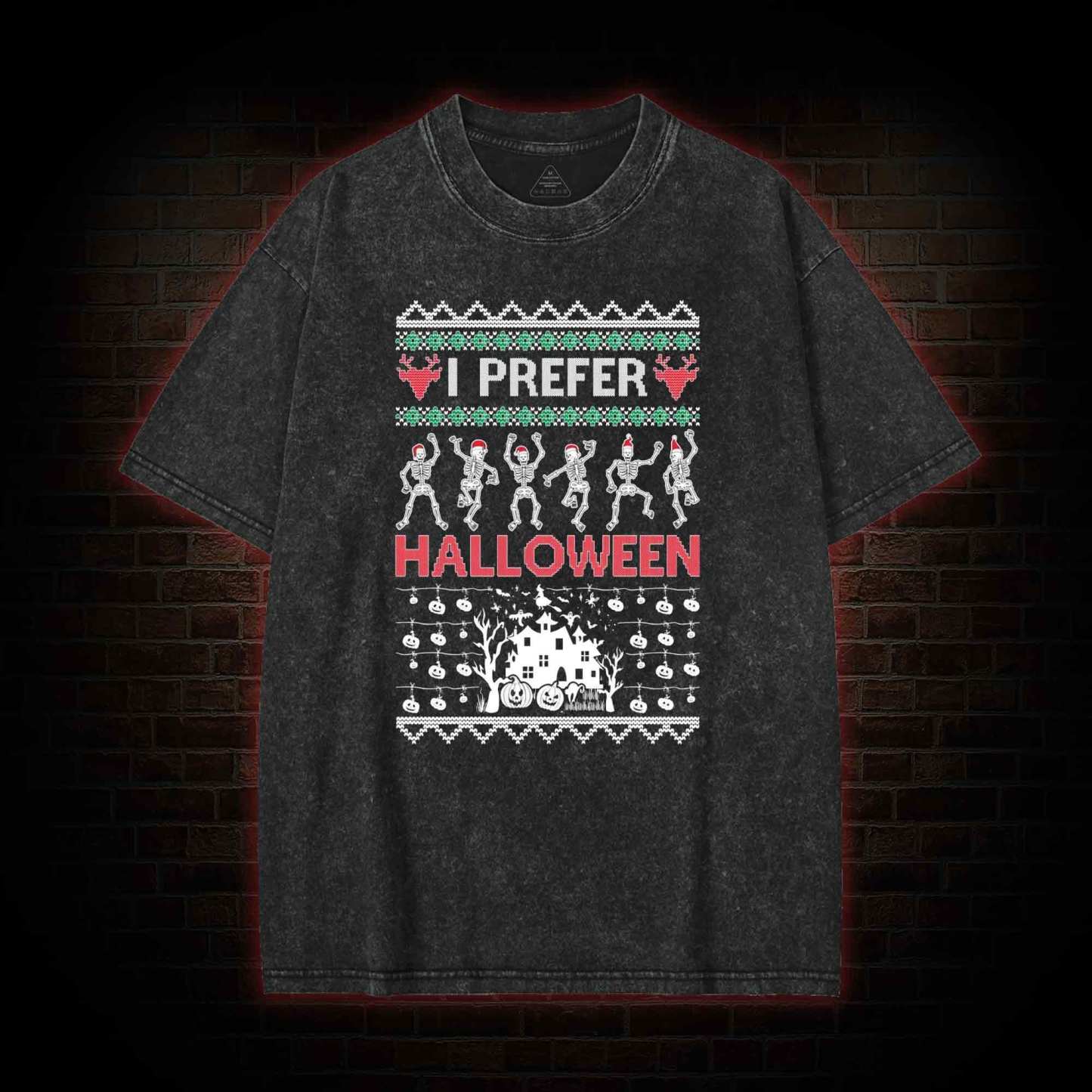 I Prefer Halloween Washed T-shirt