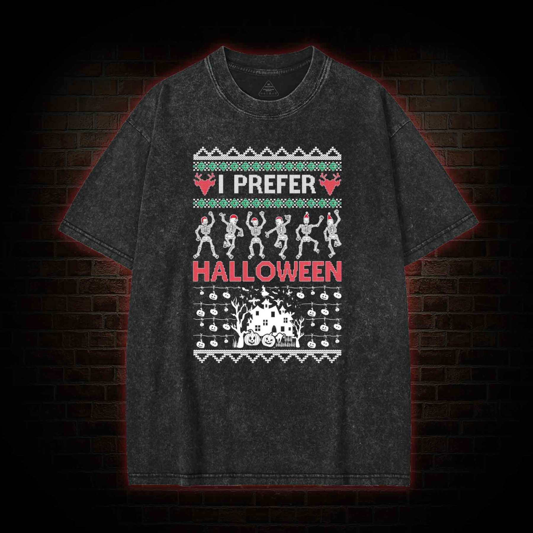 I Prefer Halloween Washed T-shirt