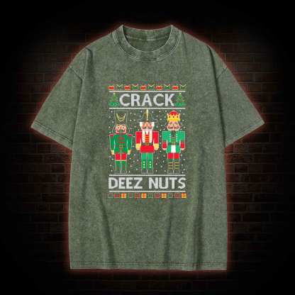 Crack Deez Nuts Washed T-shirt