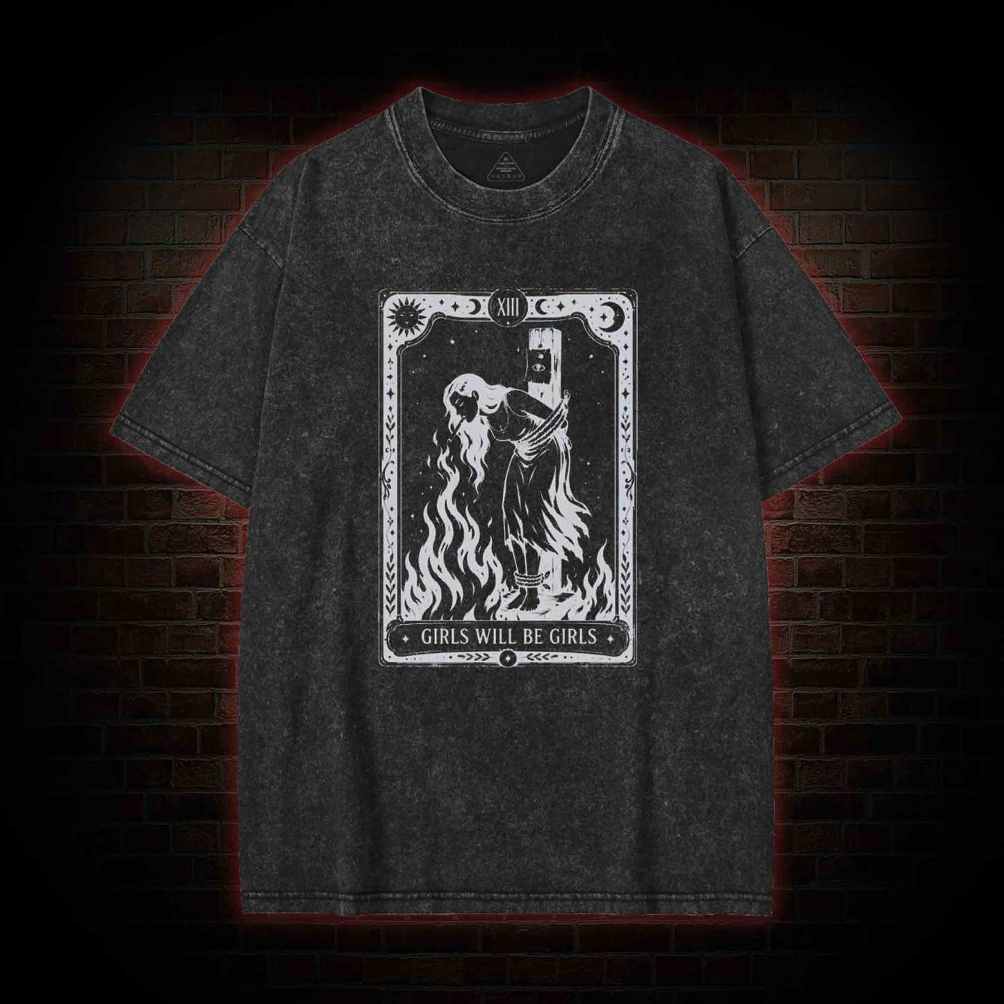 Girls Will be Girls Tarot Washed T-shirt