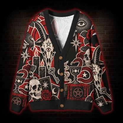 Satanic Ritual Cardigan Sweater