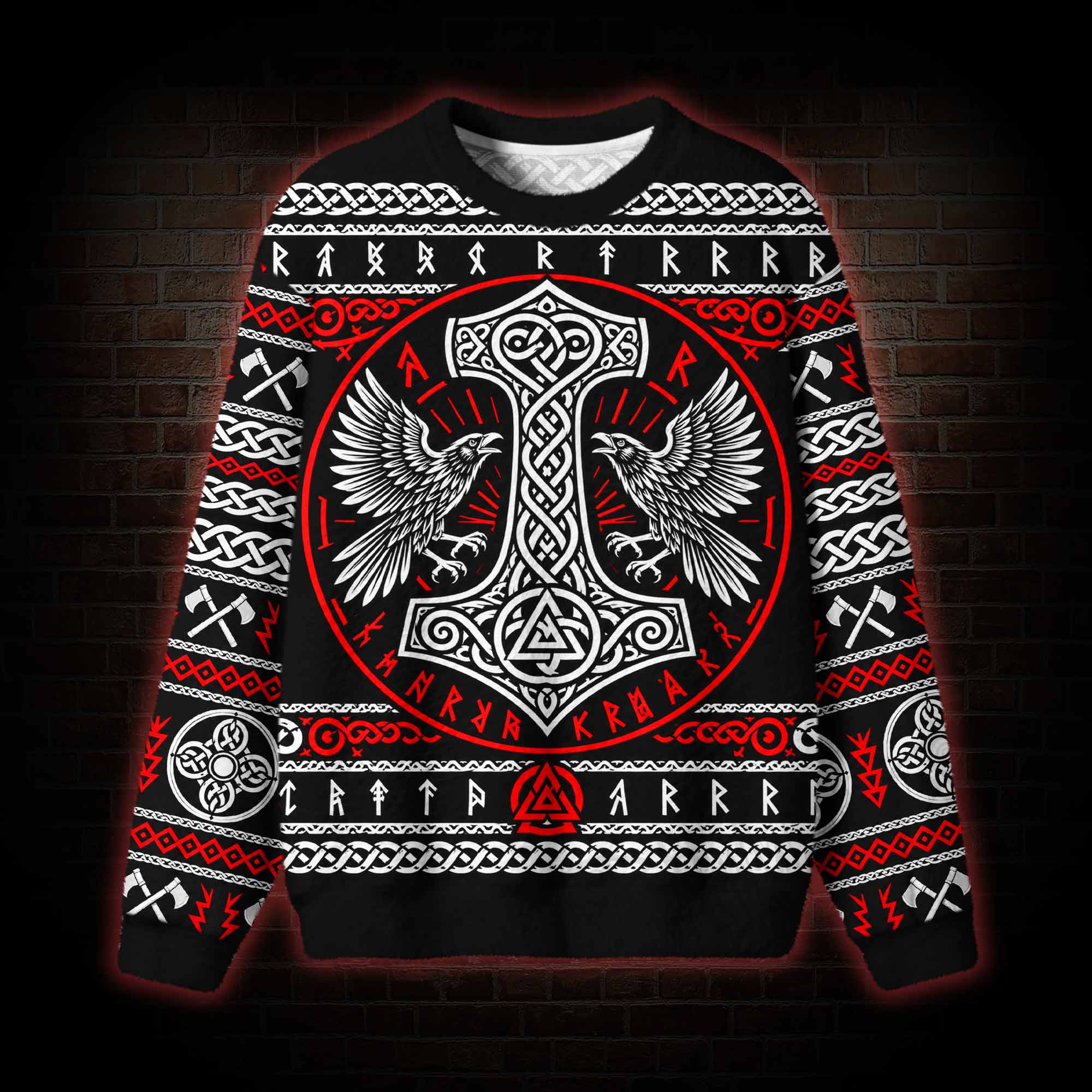 Odin's Ravens Viking Ugly Sweatshirts