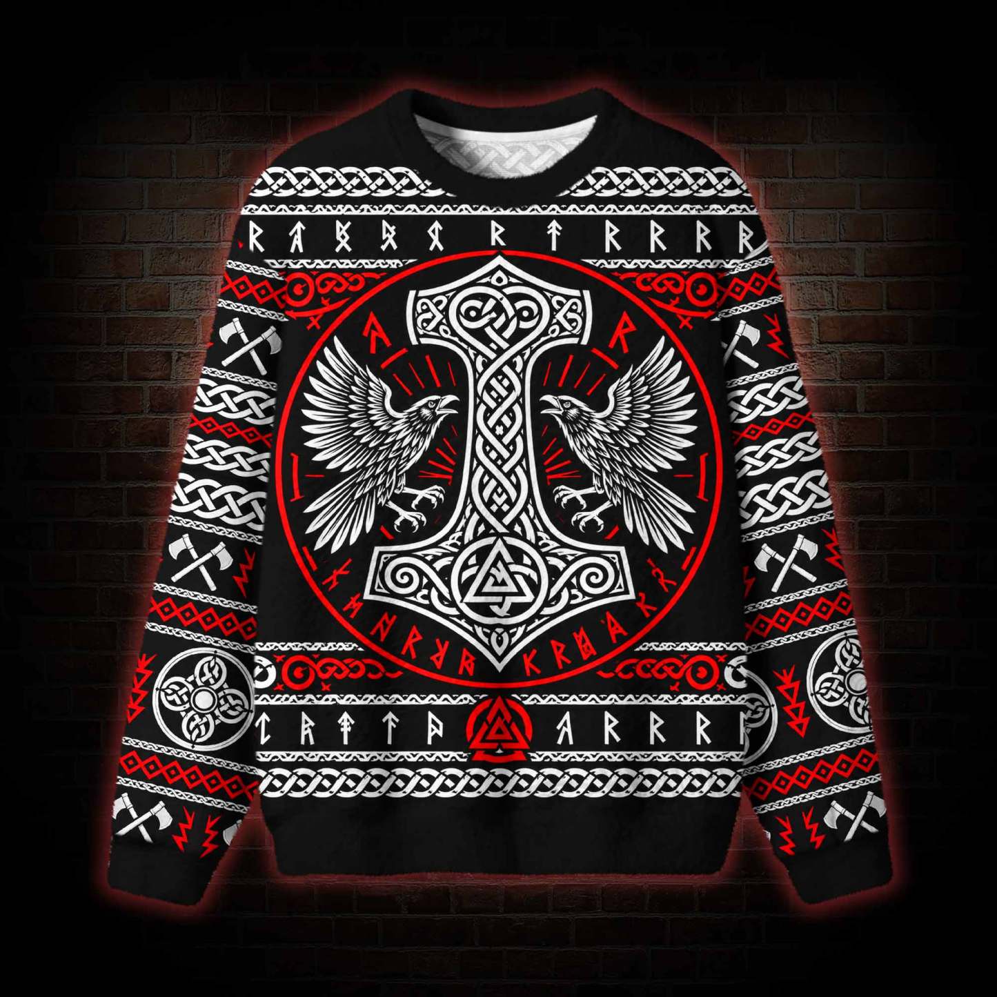 Odin's Ravens Viking Ugly Sweatshirts