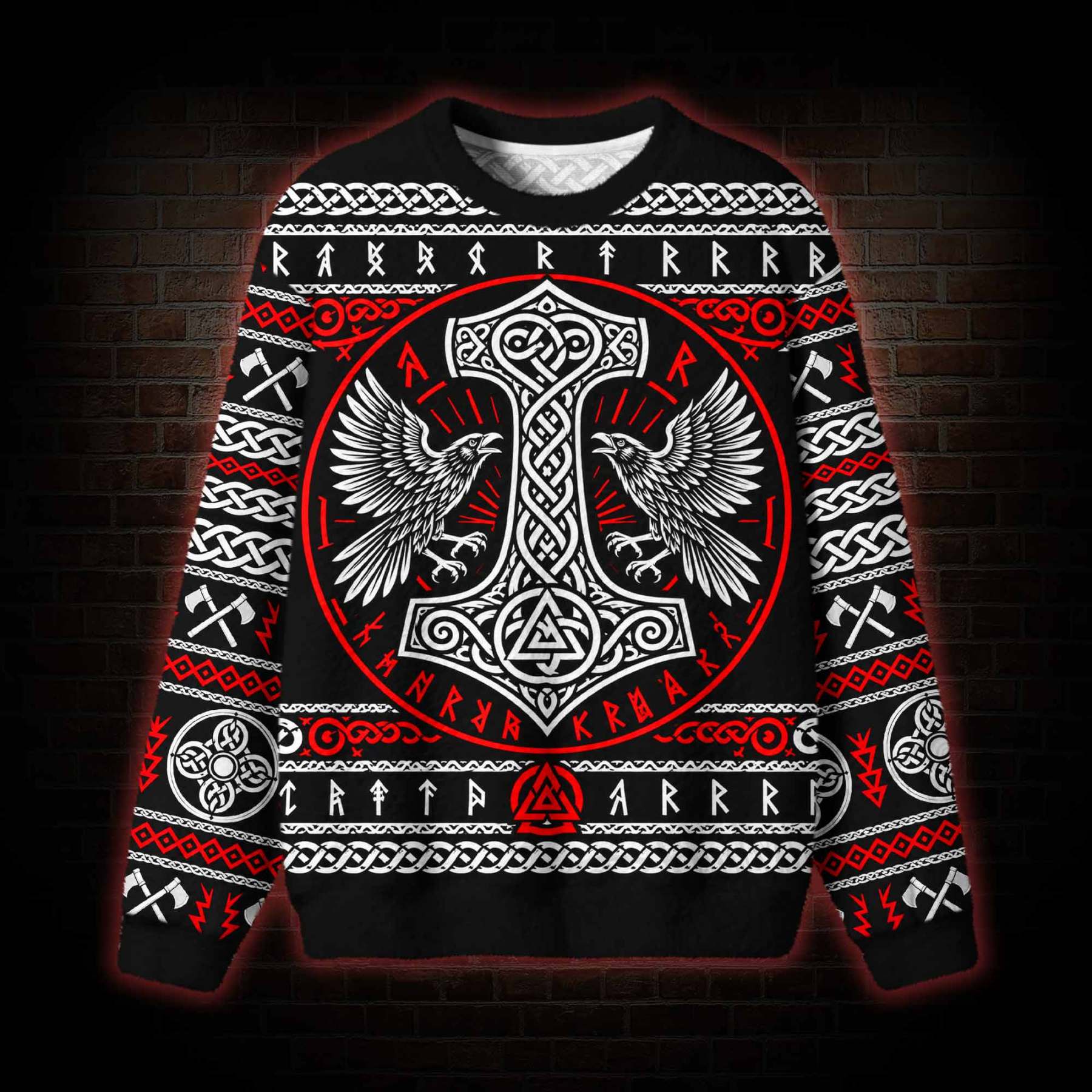 Odin's Ravens Viking Ugly Sweatshirts