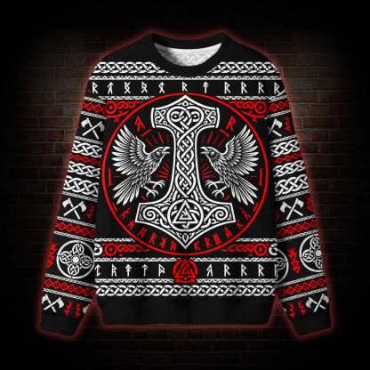 Odin's Ravens Viking Ugly Sweatshirts