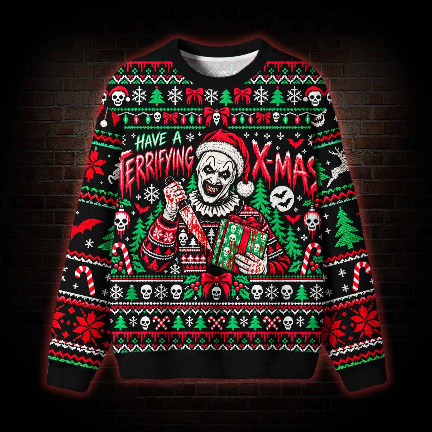 Have a Terrifying X-Mas Ugly Sweatshirts