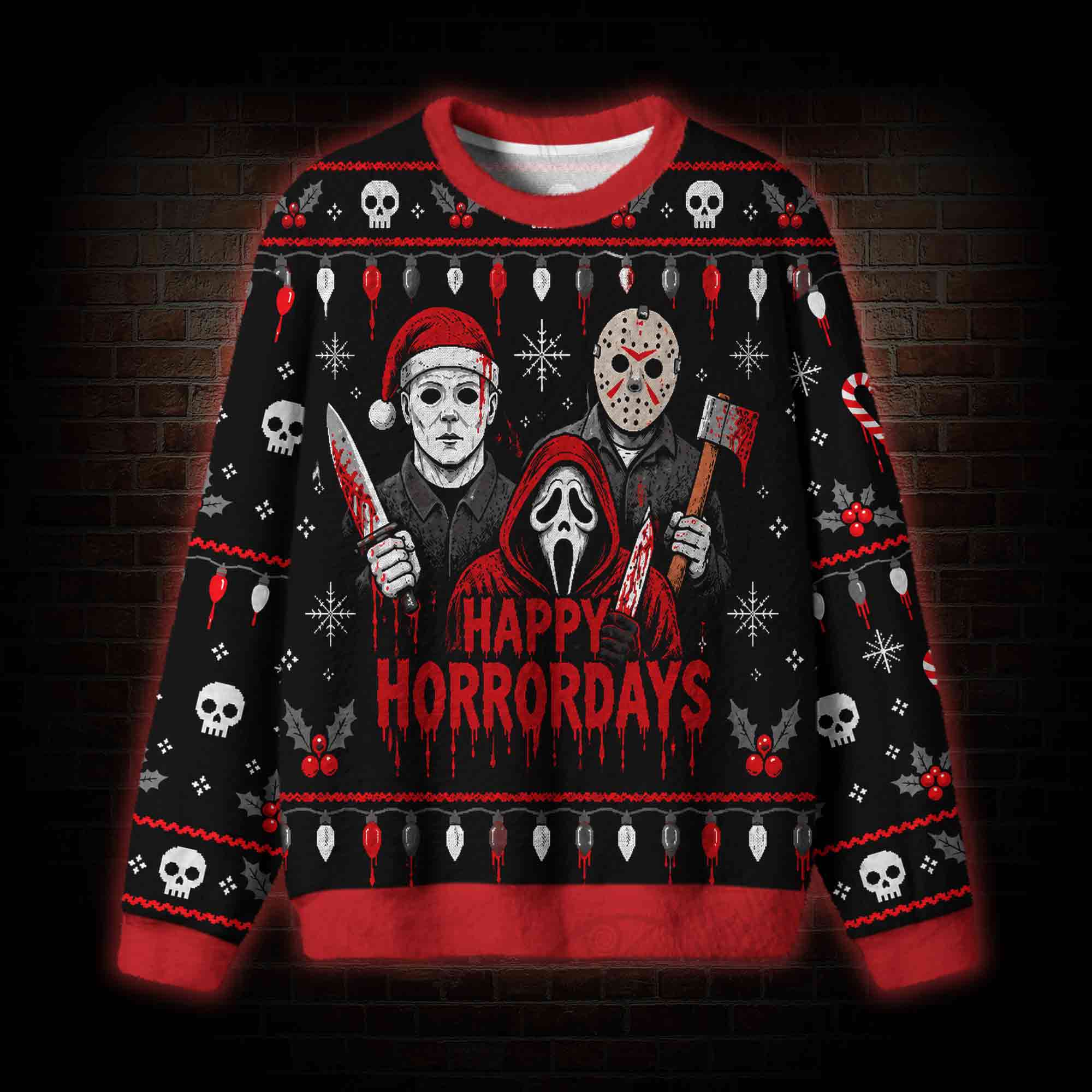 Happy Horrordays Ugly Sweatshirts
