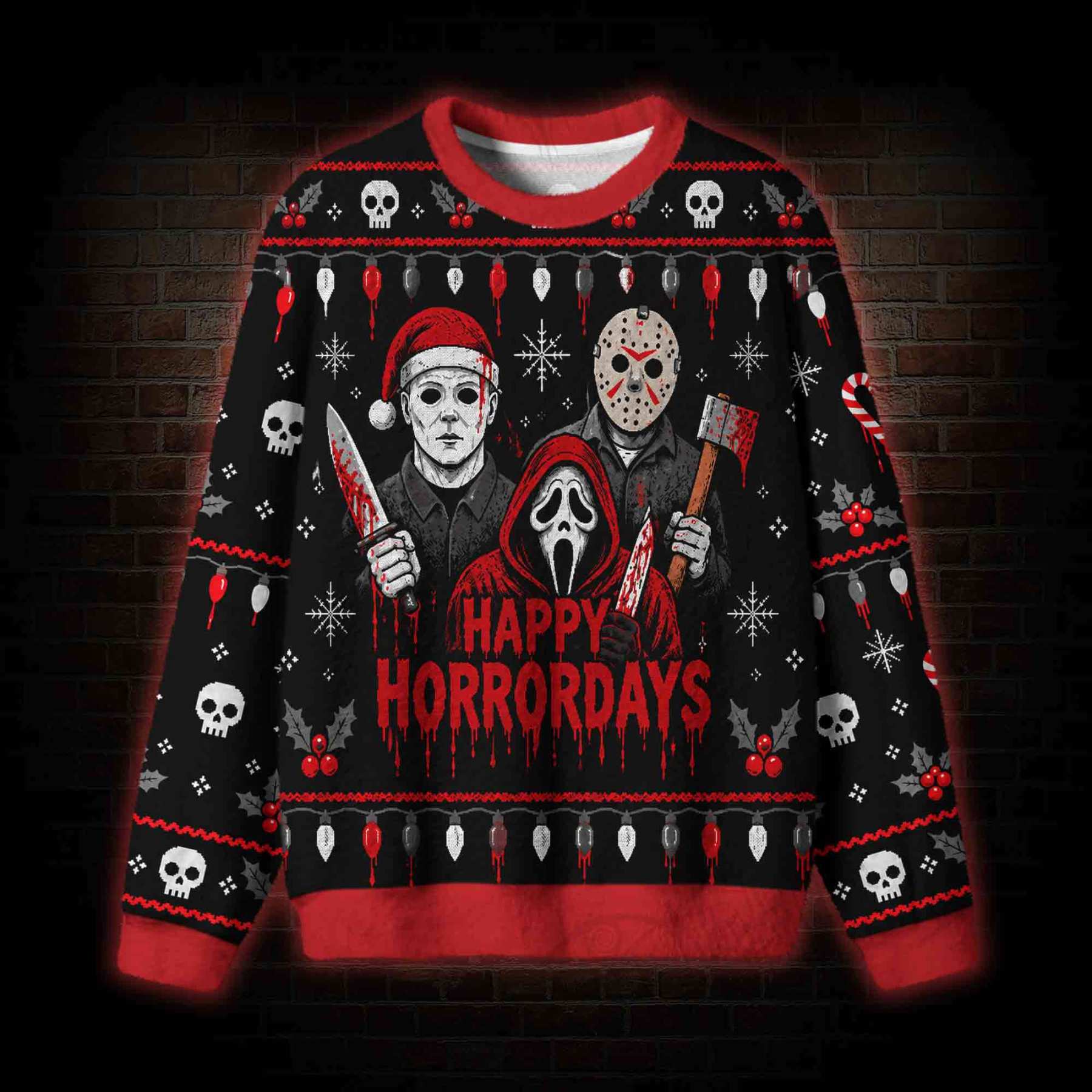 Happy Horrordays Ugly Sweatshirts