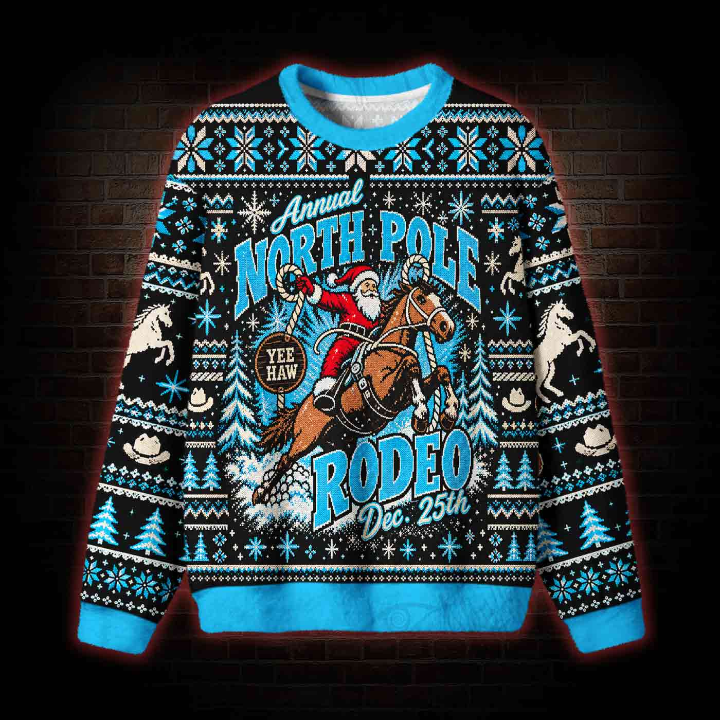 Wild West Christmas Ugly Sweatshirts