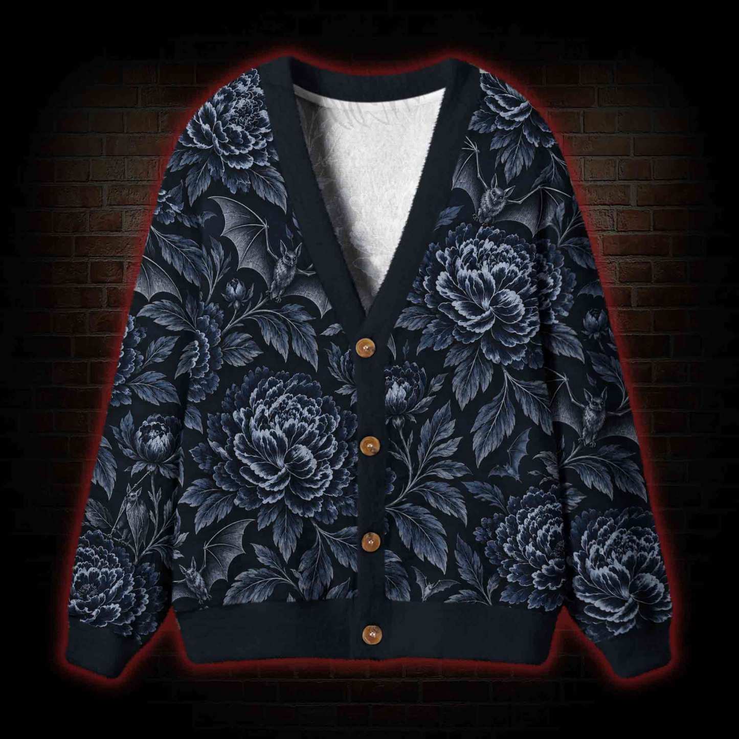 Midnight Bats Cardigan Sweater