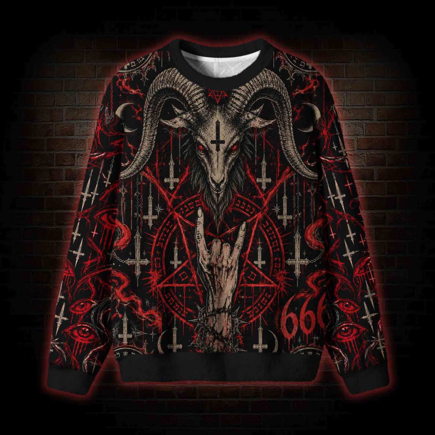 Baphomet's Ritual Ugly Sweatshirts