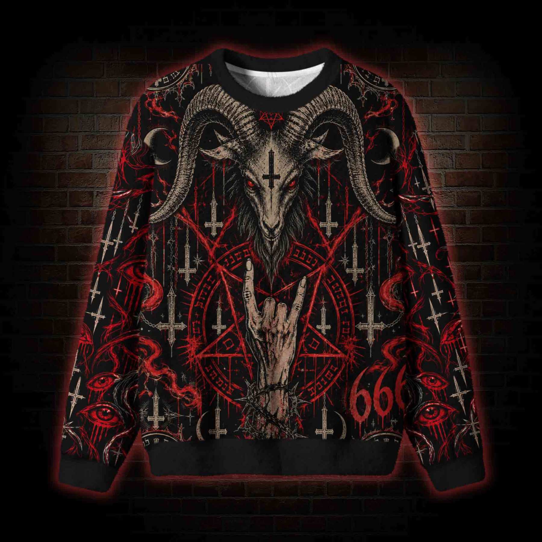 Baphomet's Ritual Ugly Sweatshirts