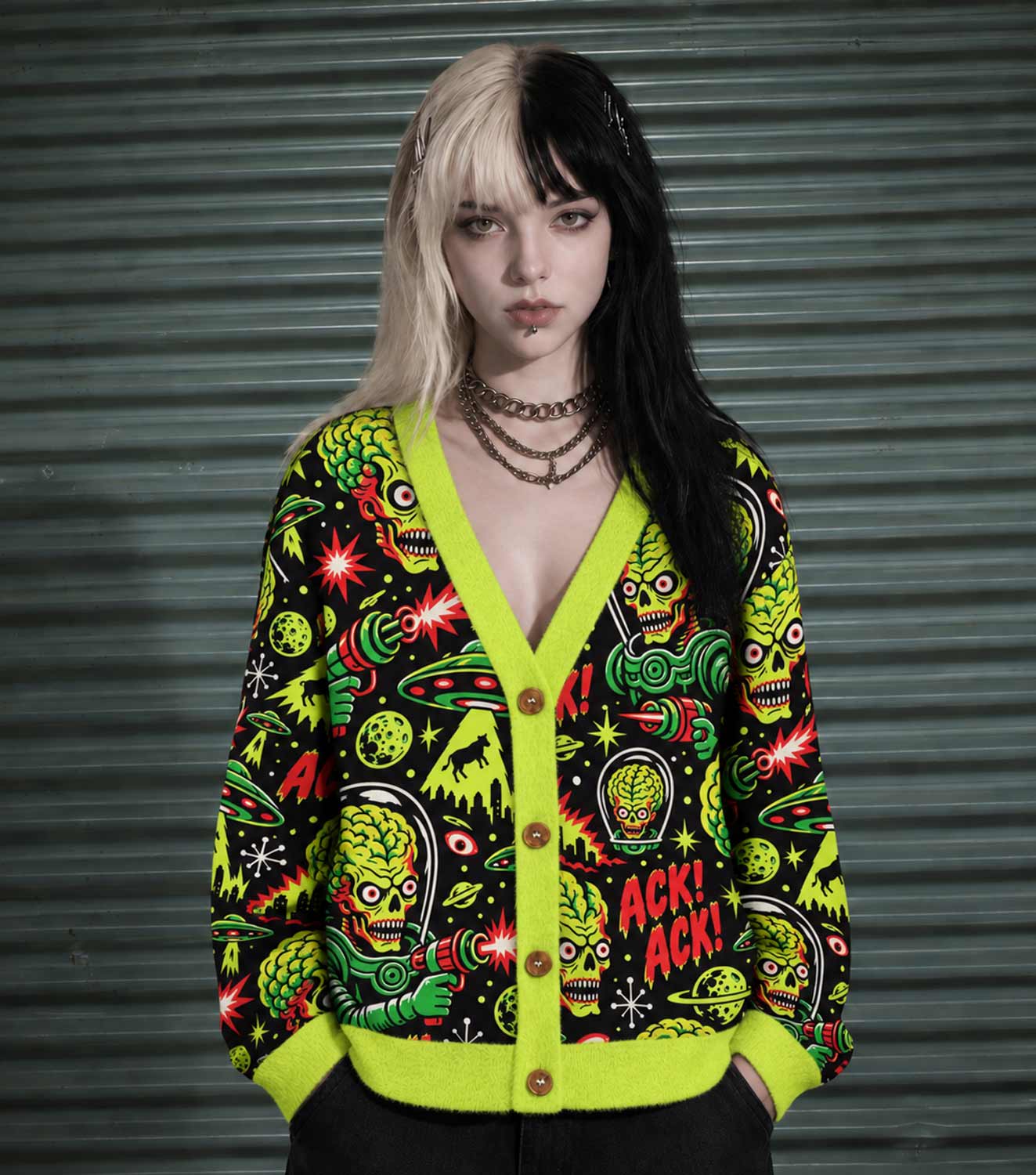Ack Ack Cardigan Sweater