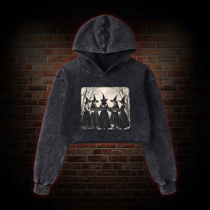 Girl Will Be Girl Washed Cropped Hoodie