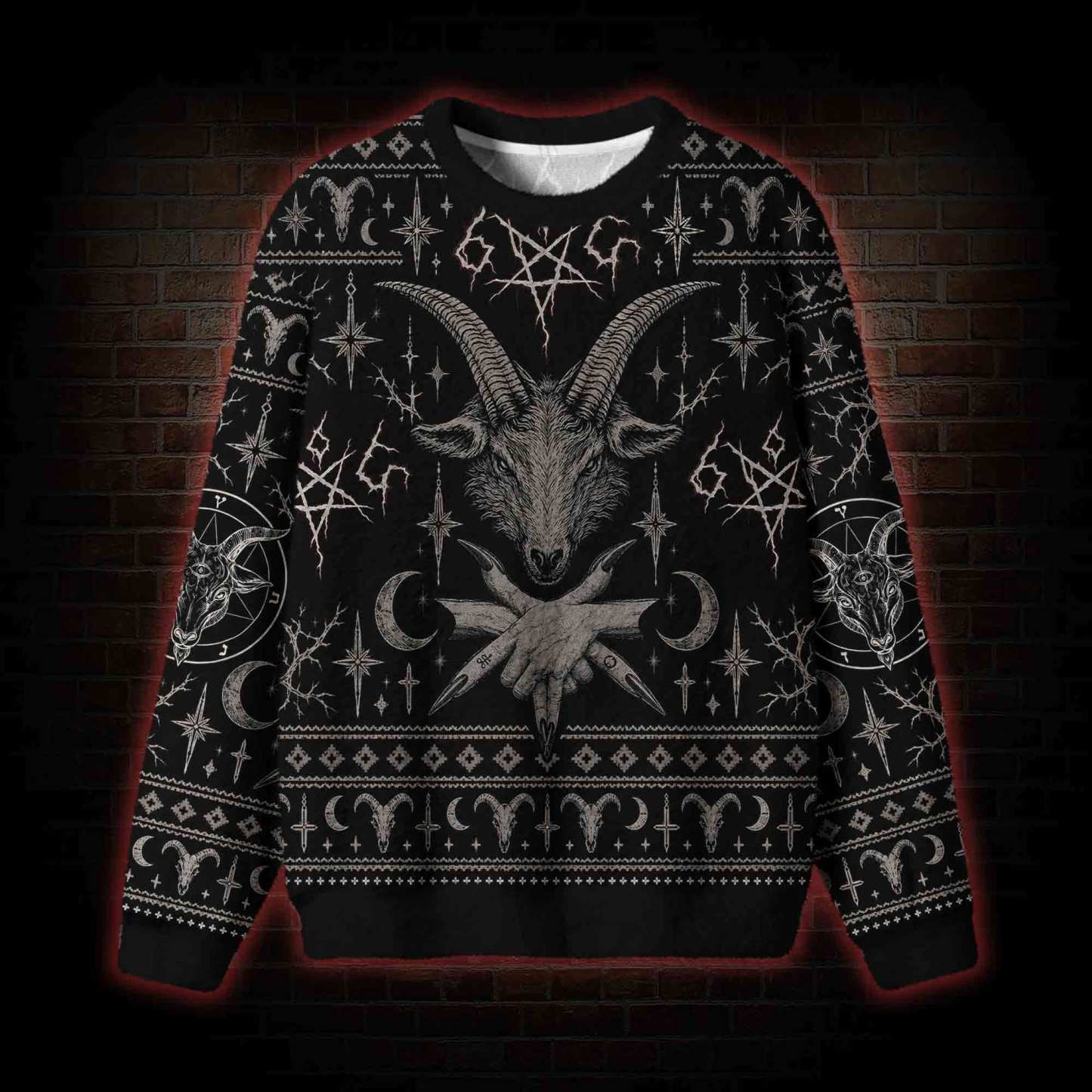 Ritual of the Goat Head Ugly Sweatshirts