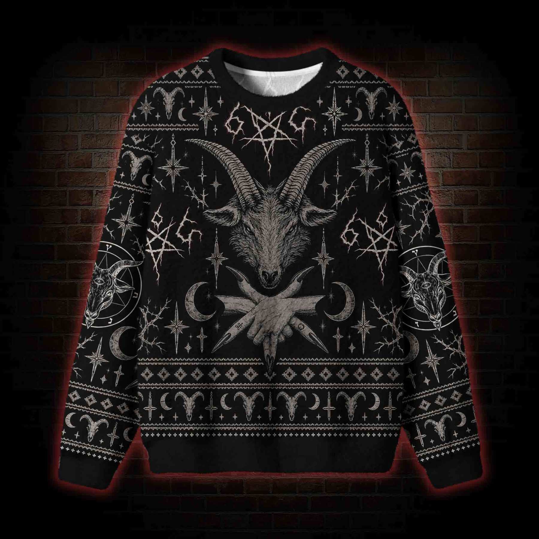 Ritual of the Goat Head Ugly Sweatshirts