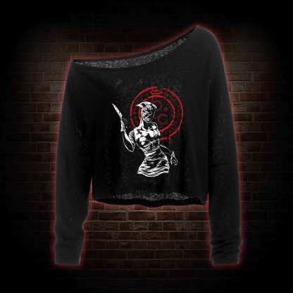 Hell-o Nurse! Off Shoulder Long Sleeve Crop Top