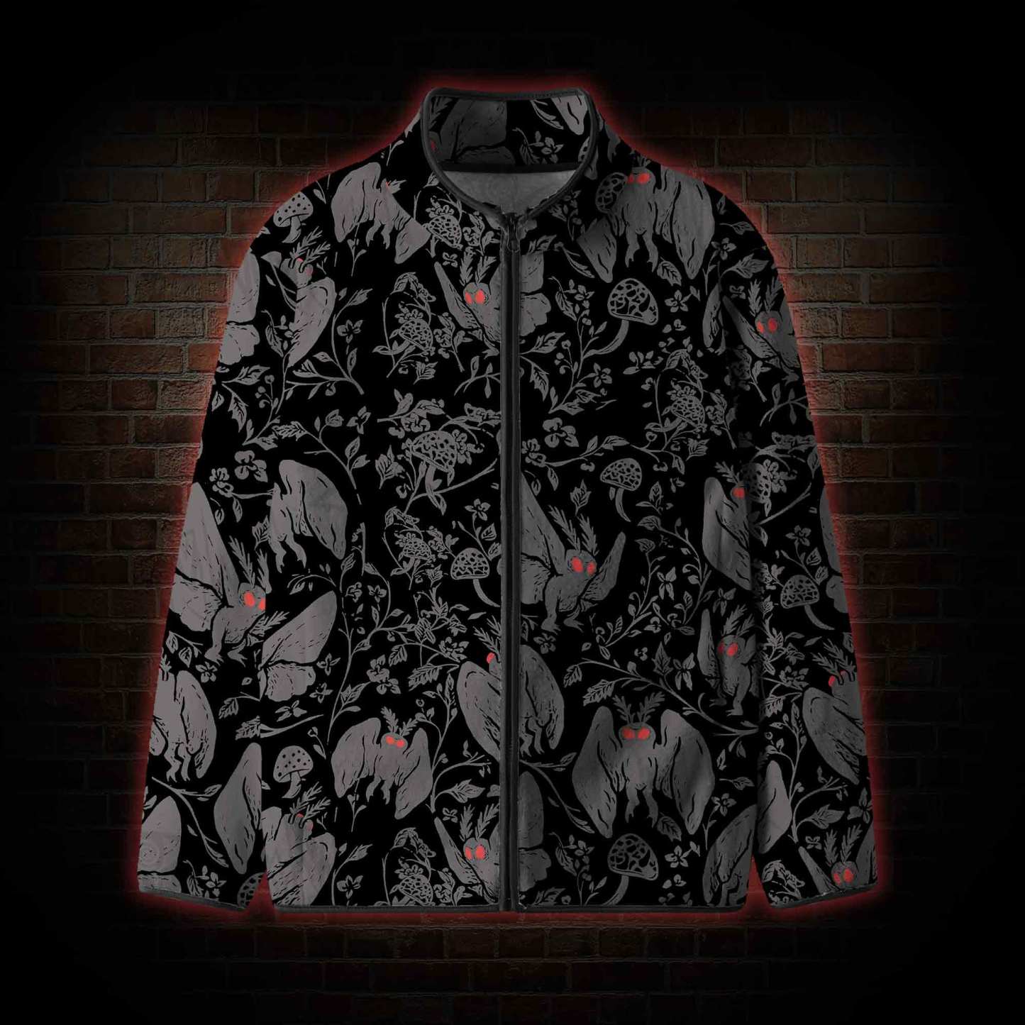 Mothman in the Jungle Fleece Full-Zip Jacket