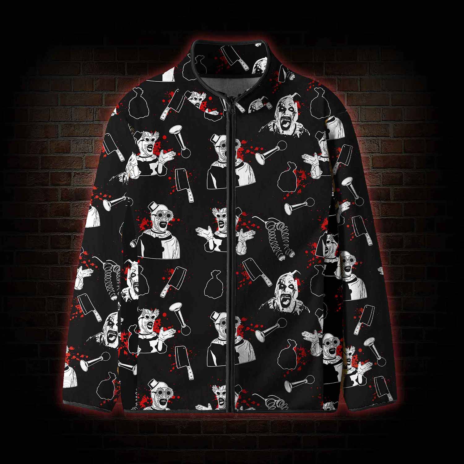 Horror Clown Fleece Full-Zip Jacket