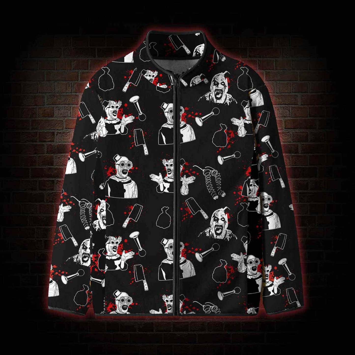 Horror Clown Fleece Full-Zip Jacket