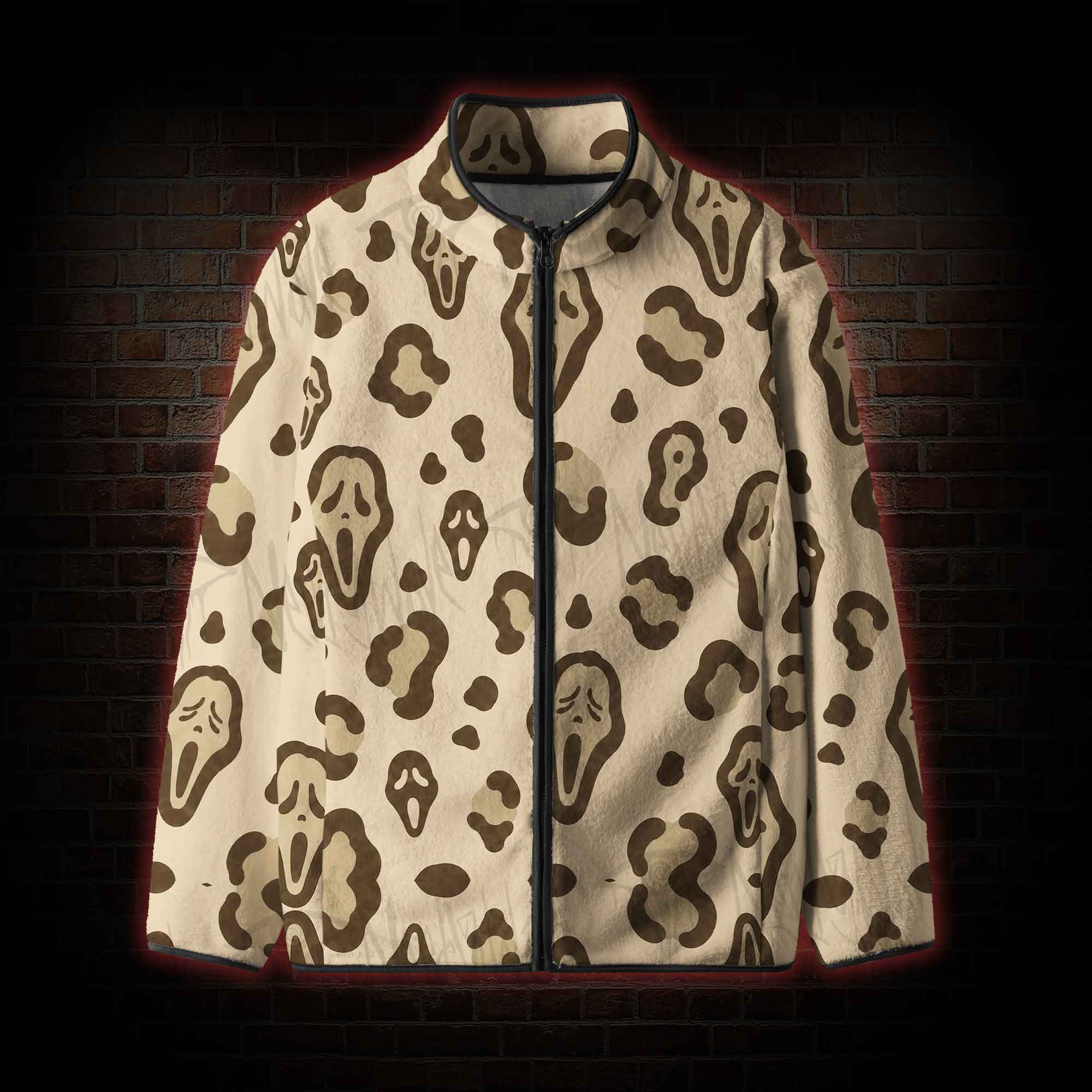 Leopard Ghostface Fleece Full-Zip Jacket