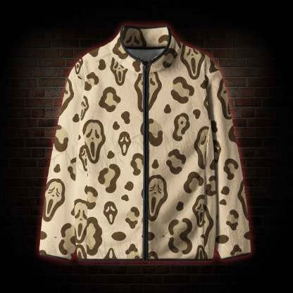 Leopard Ghostface Fleece Full-Zip Jacket