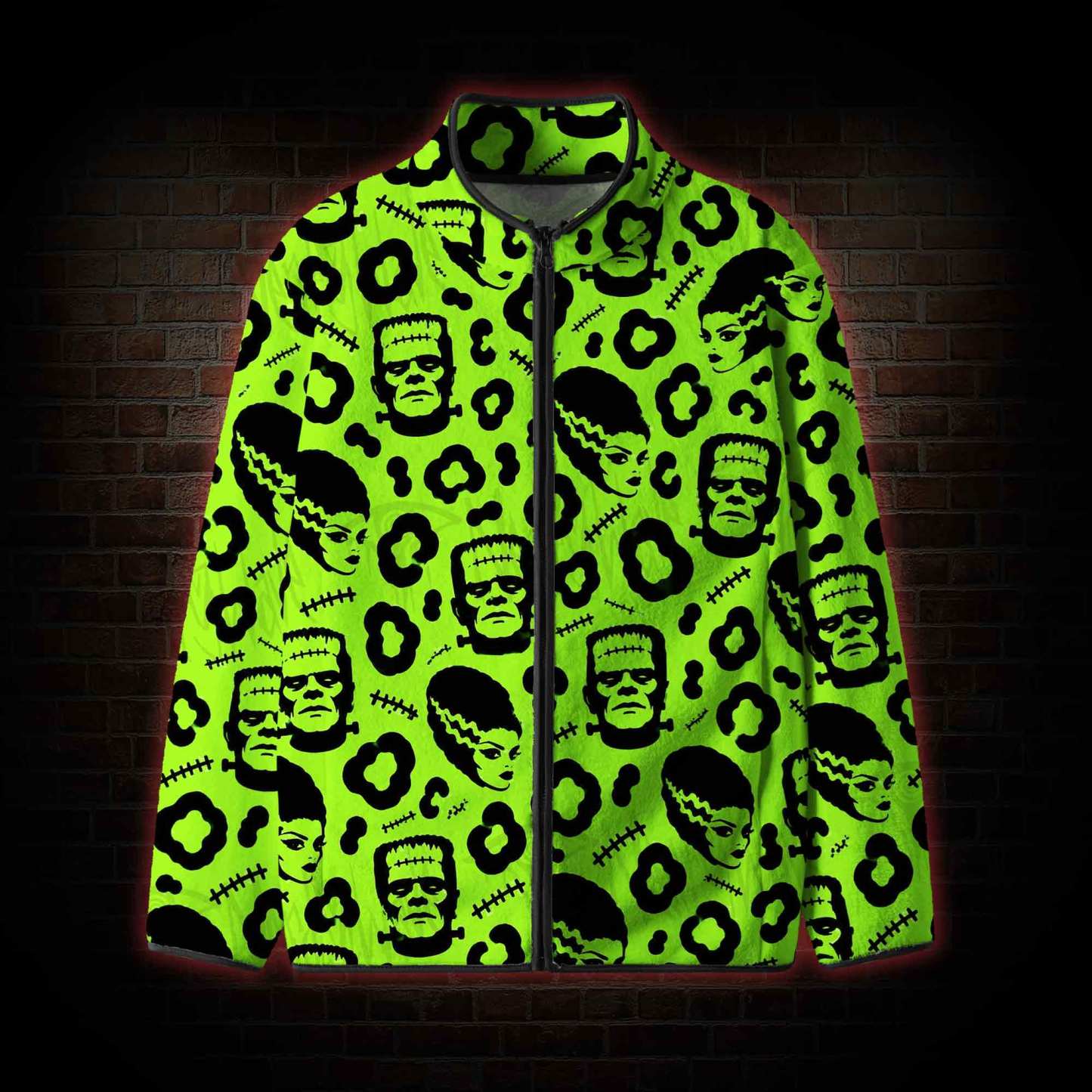 Neon Green Monster Fleece Full-Zip Jacket