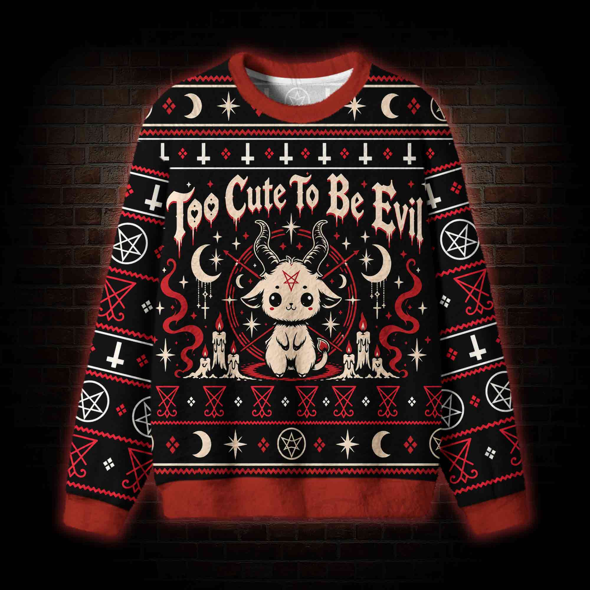 Too Cute to be Evil Ugly Sweatshirts