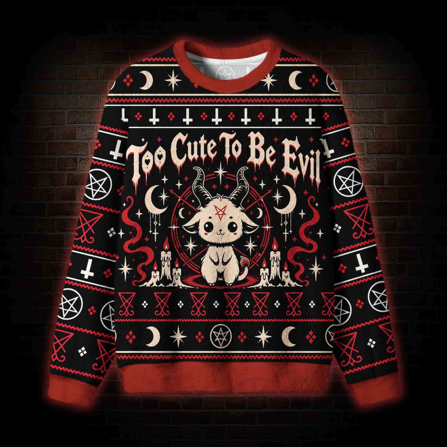 Too Cute to be Evil Ugly Sweatshirts