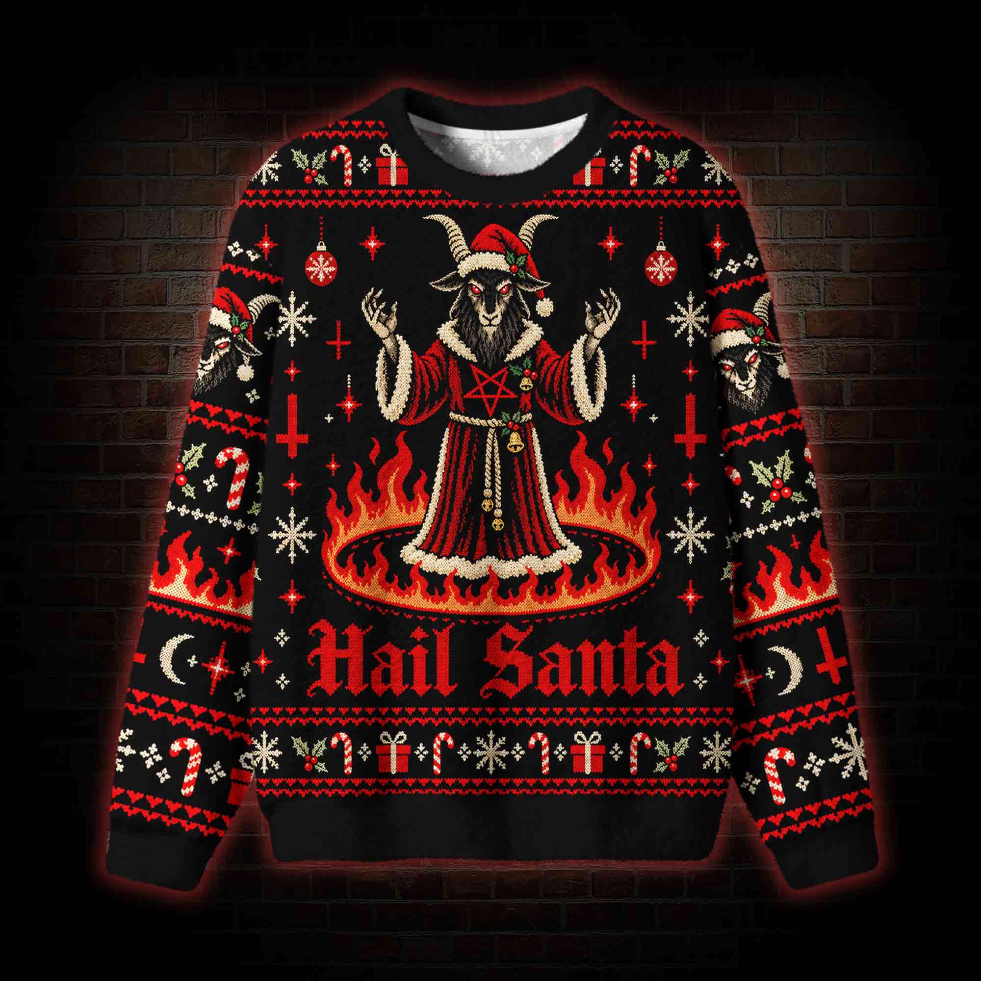 Hail Santa Ugly Sweatshirts