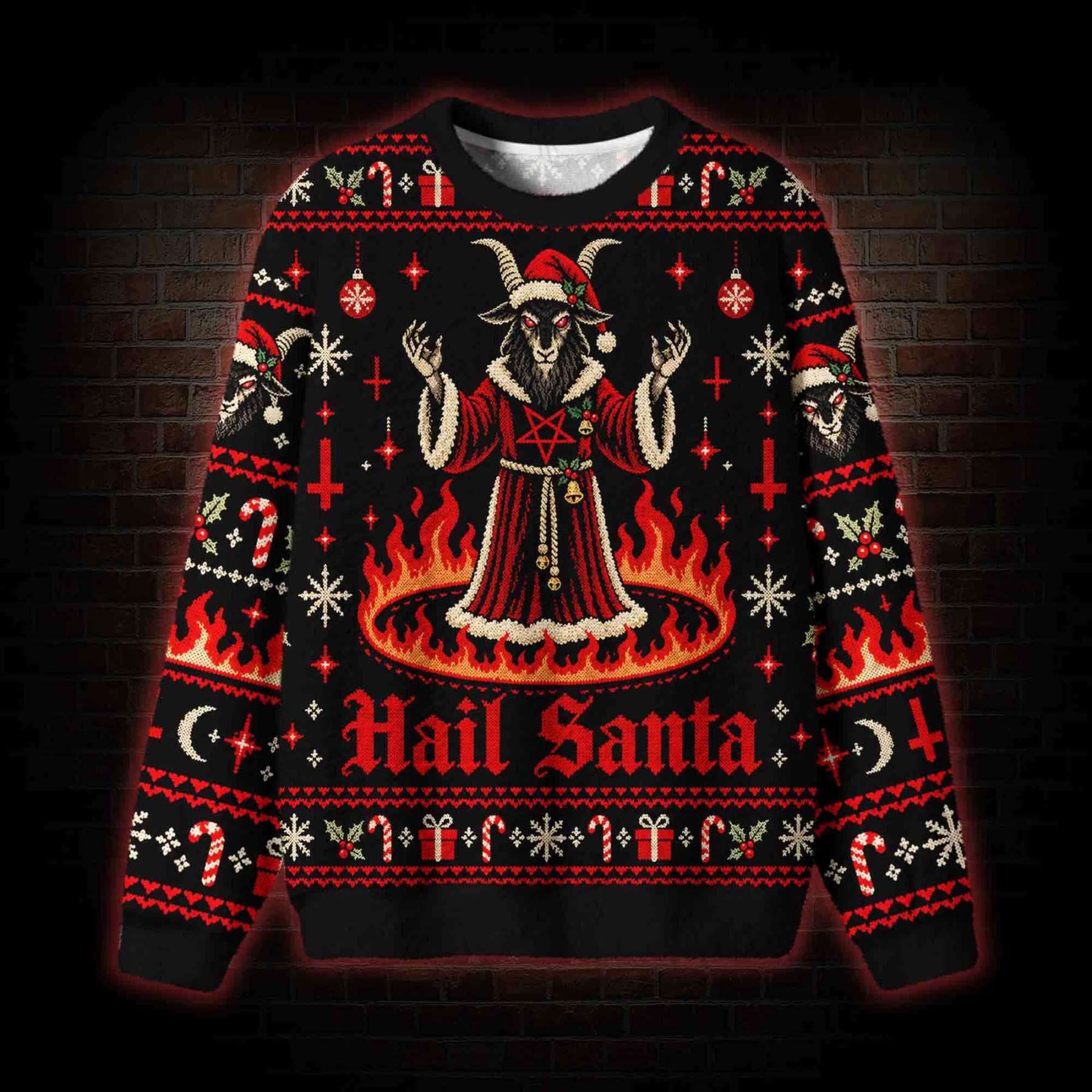 Hail Santa Ugly Sweatshirts