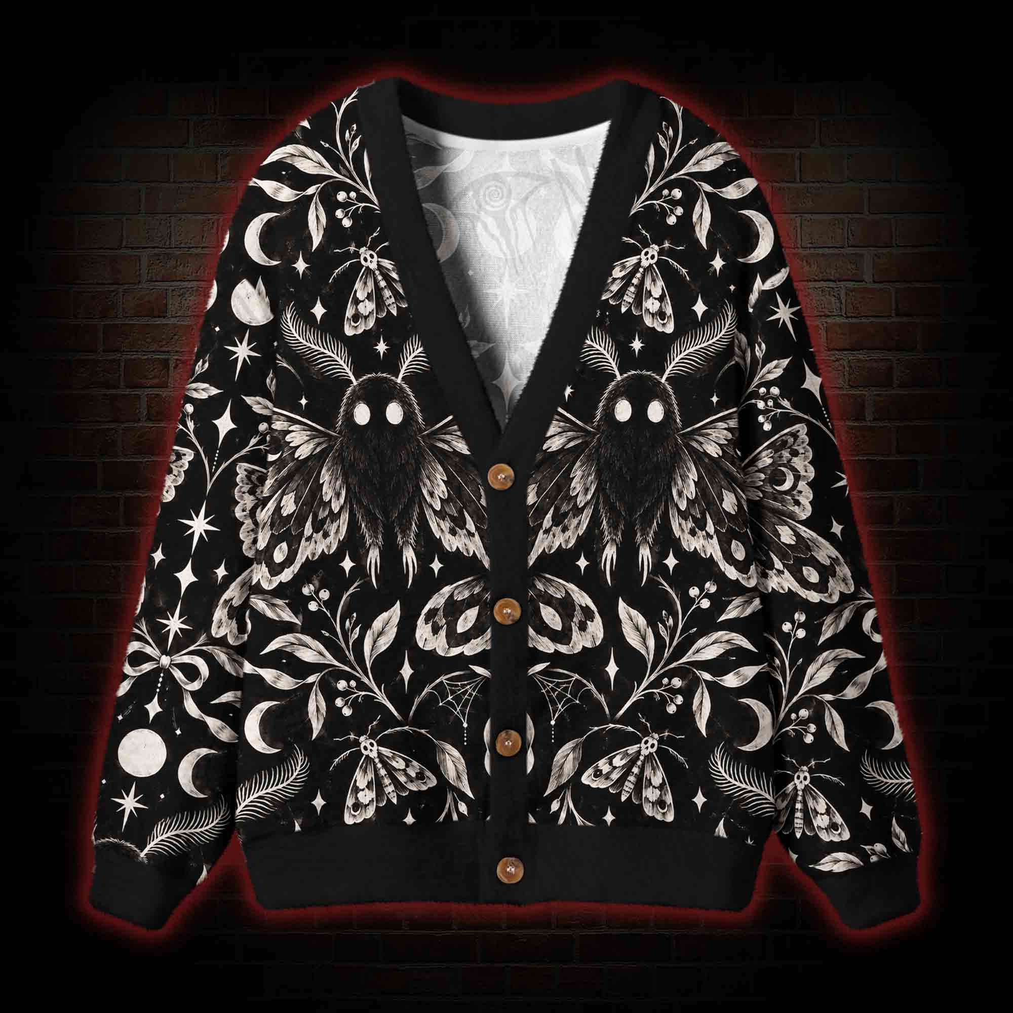 Lunar Moth GardenCardigan Sweater