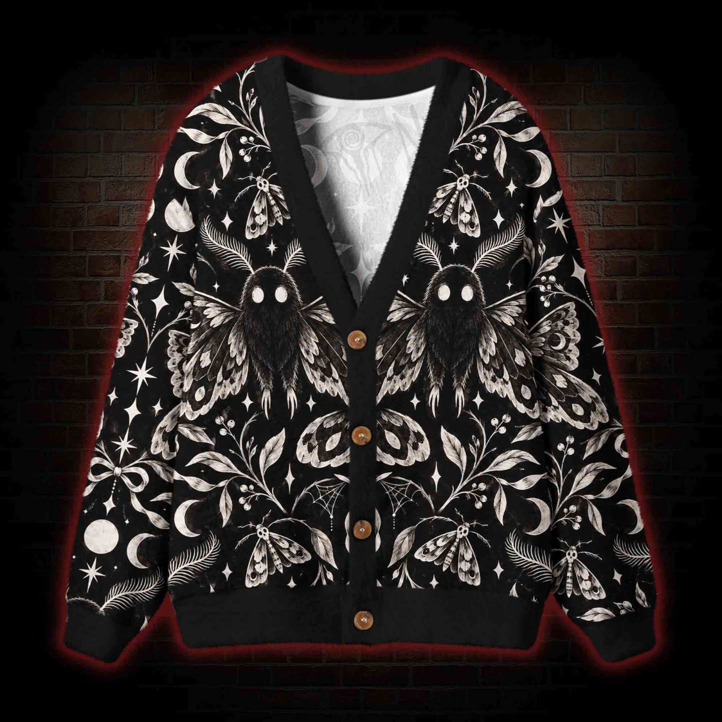 Lunar Moth GardenCardigan Sweater