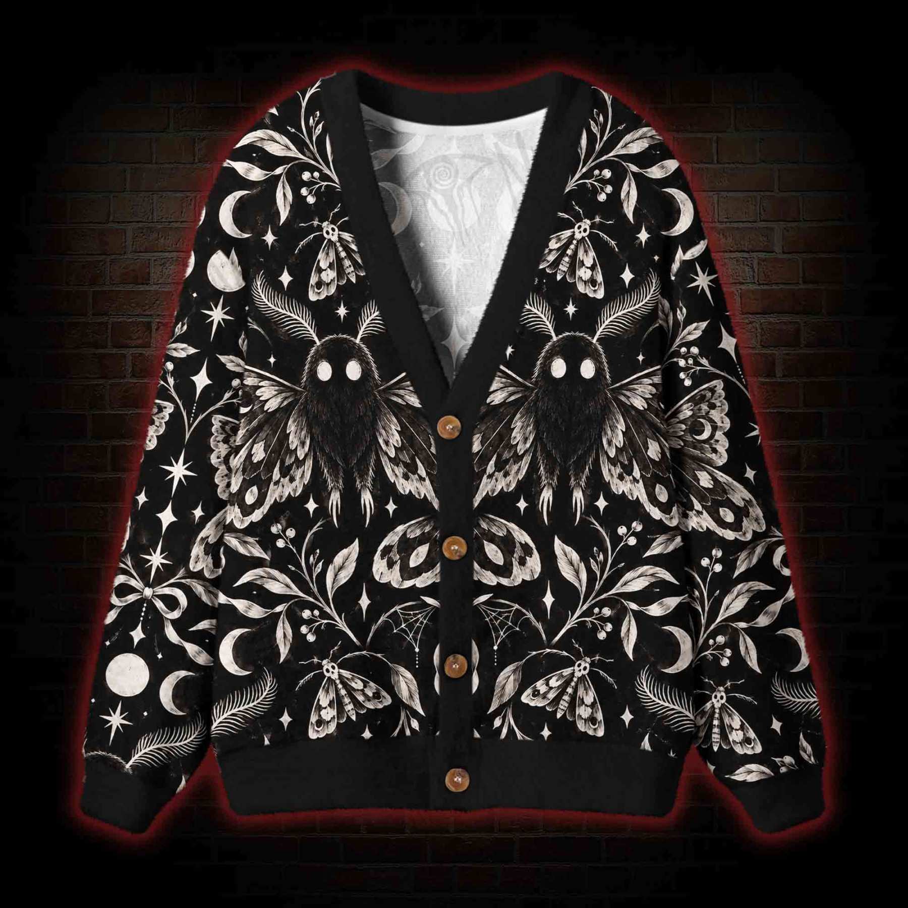 Lunar Moth GardenCardigan Sweater