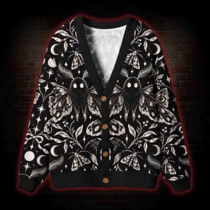 Lunar Moth GardenCardigan Sweater