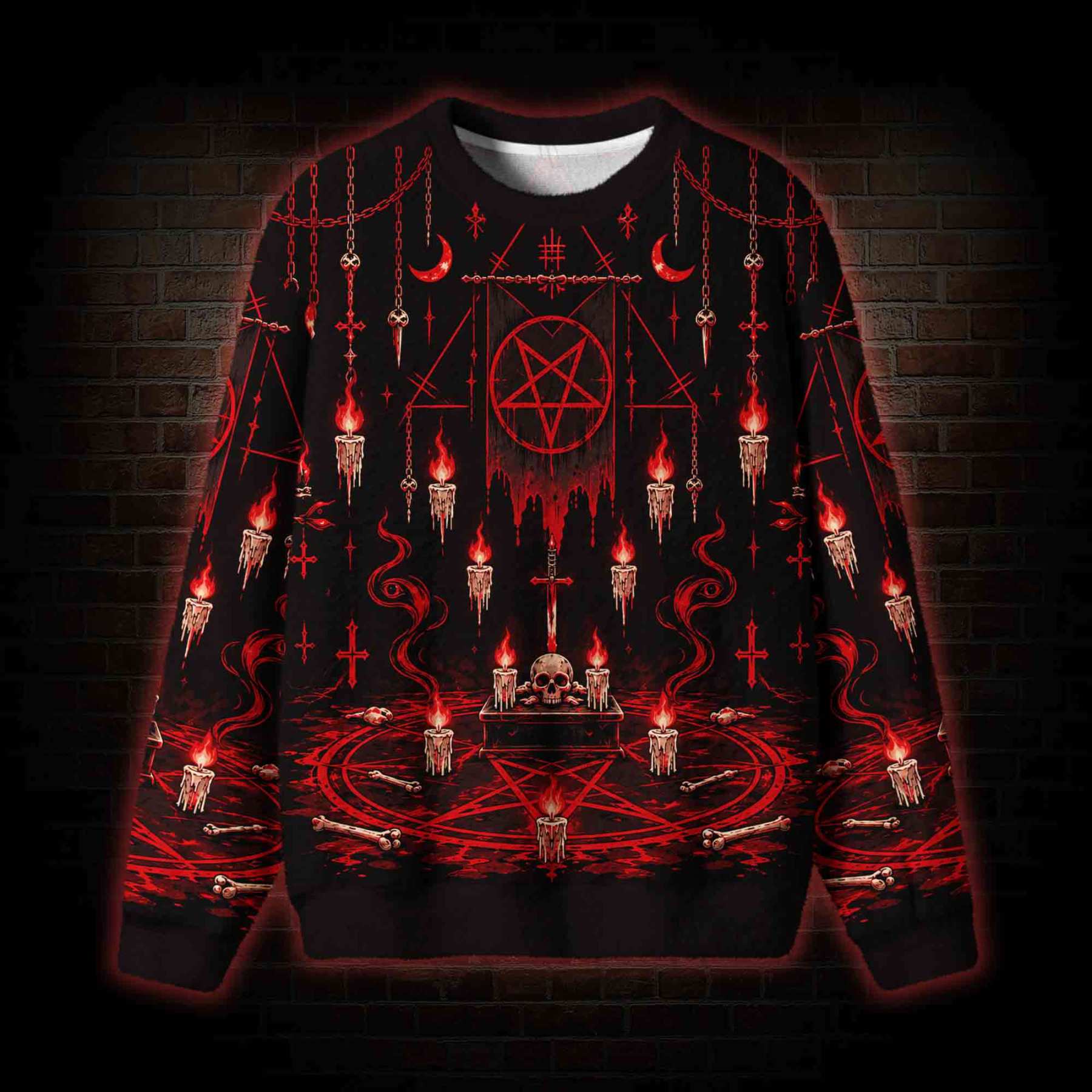 Satanic Ritual Ugly Sweatshirts