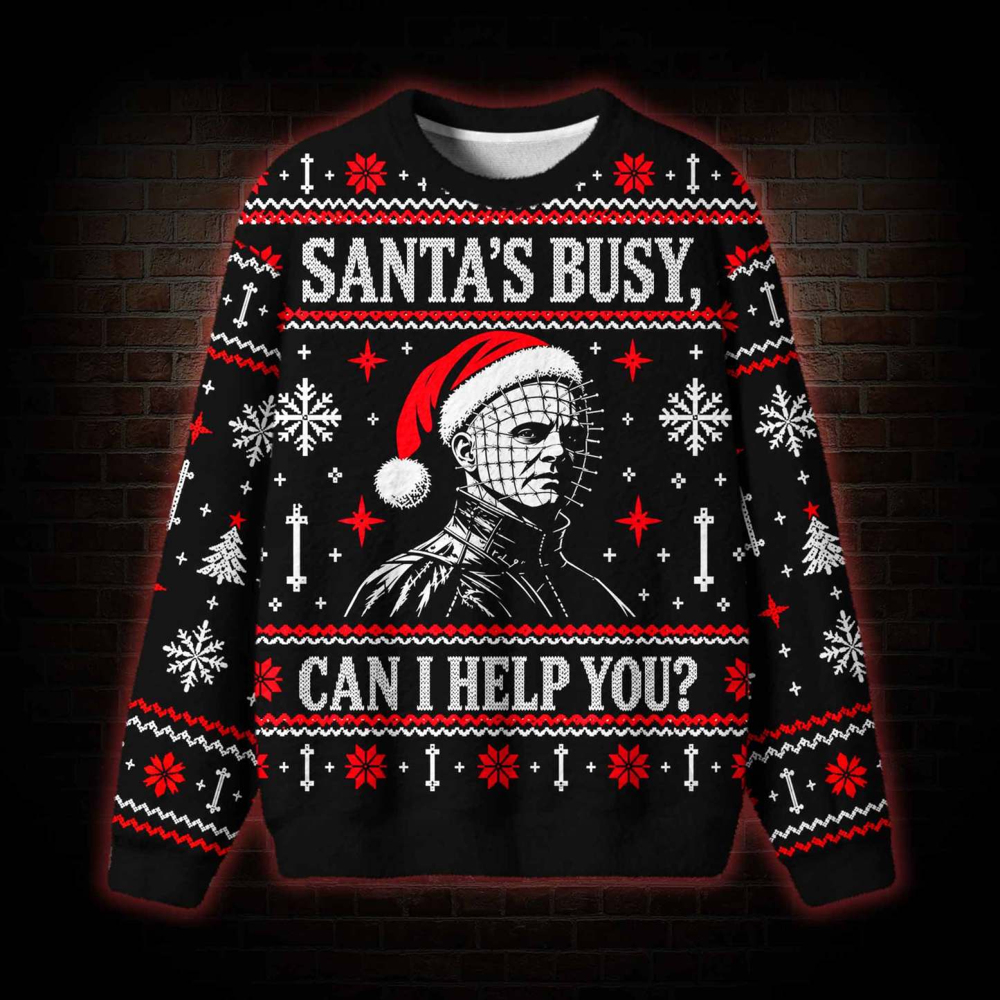 Santa's Busy, can I Help You? Ugly Sweatshirts