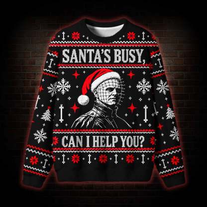 Santa's Busy, can I Help You? Ugly Sweatshirts